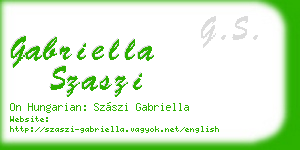 gabriella szaszi business card