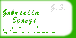 gabriella szaszi business card